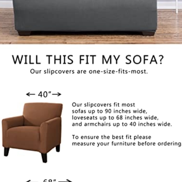 Home Fashion Designs 1-Piece Spandex Slipcover - Picture 2 of 3